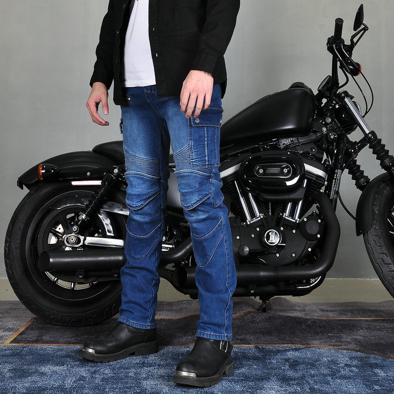 Fierce 4 Men Motorcycle Winter Plus Velvet Jeans