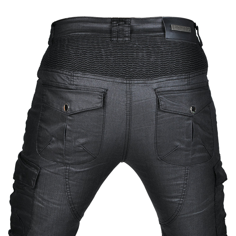 Pantalon de moto enduit multi-poches pour hommes