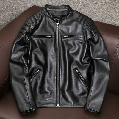 Casual Motorcycle Genuine Leather Jacket