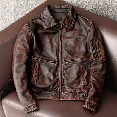 Air Force 2 Motorcycle Leather Jacket