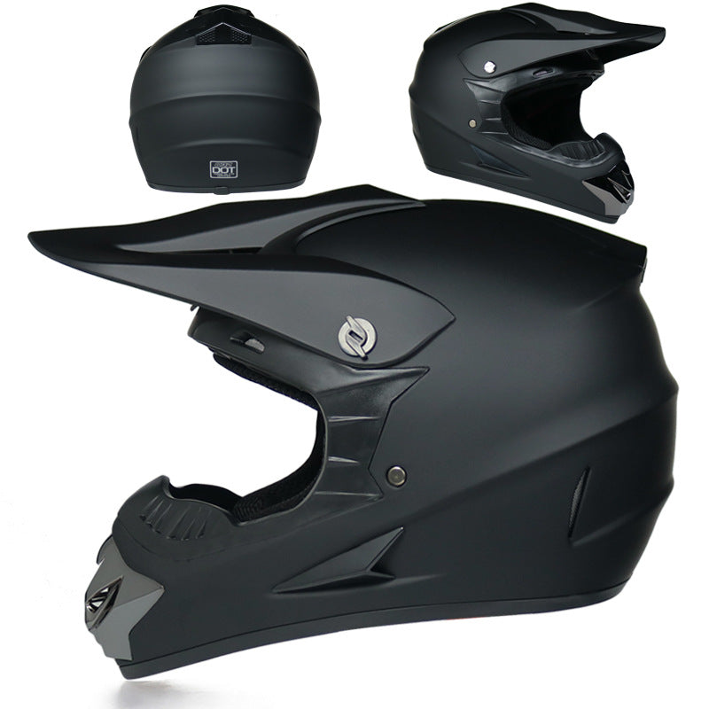 Casque de moto tout-terrain tout temps MX Dirt Bike Racing casque-noir mat 