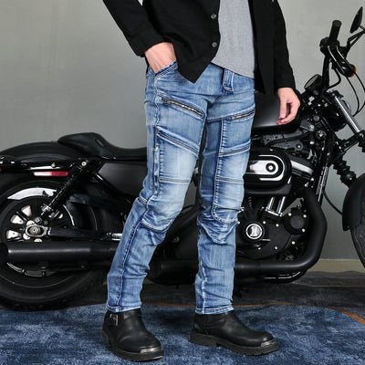 Jean d'équitation en denim extensible K-2 pour moto