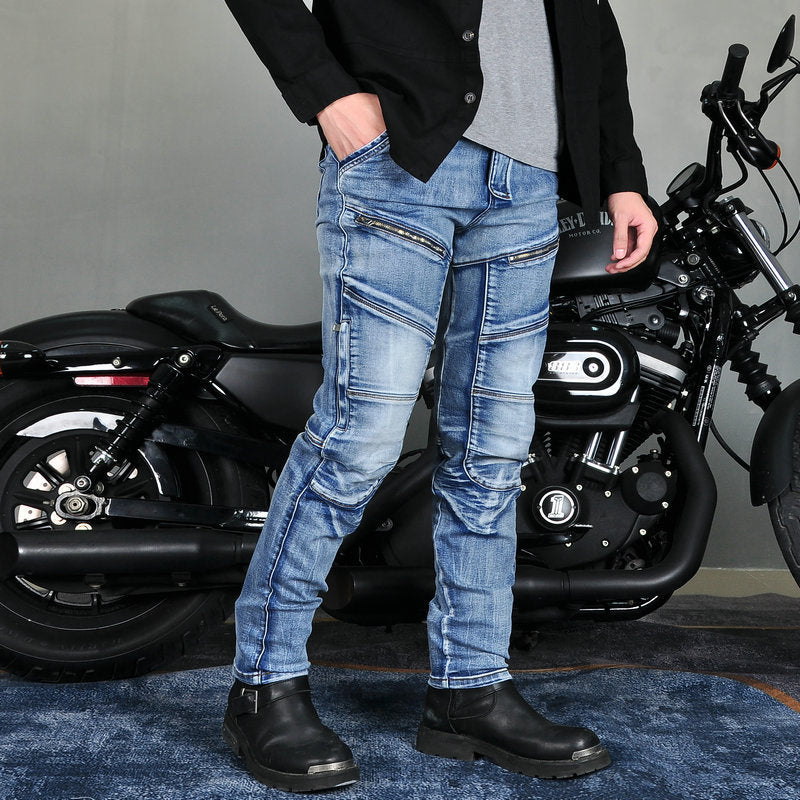 Jean d'équitation en denim stretch K-2 pour moto - Mise à niveau de l'équipement