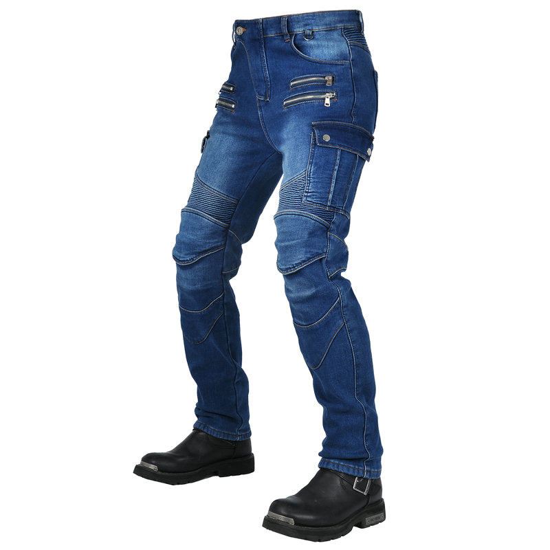 Fierce 4 Men Motorcycle Winter Plus Velvet Jeans