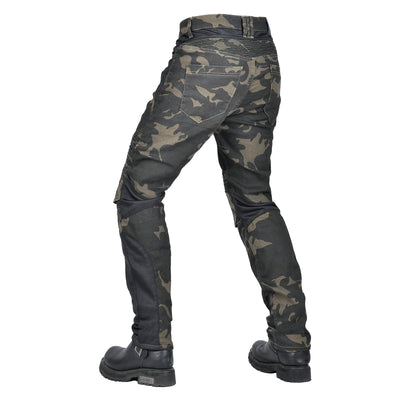 Jean de motard Adventure 4 pour hommes avec protecteur d'armure CE - Camo