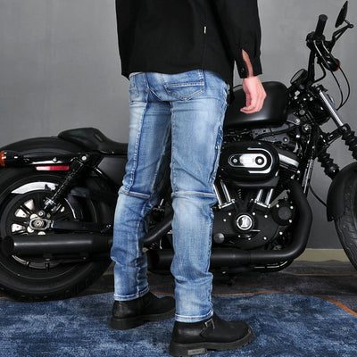 Jean d'équitation en denim extensible K-2 pour moto