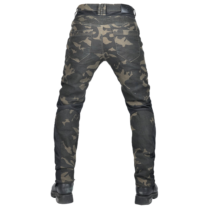 Adventure 4 Men Biker Jeans with CE Armor Protector - Camo