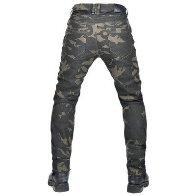 Jean de motard Adventure 4 pour hommes avec protecteur d'armure CE - Camo