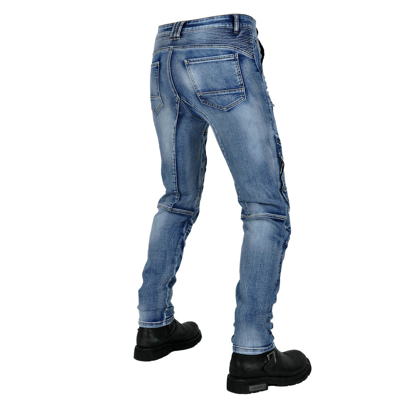 Jean d'équitation en denim extensible K-2 pour moto