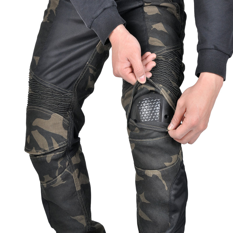 Jean de motard Adventure 4 pour hommes avec protecteur d'armure CE - Camo