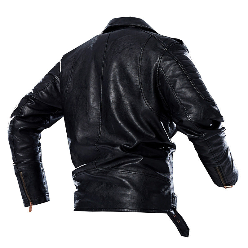 Biker Forward Retro Style Faux Leather Jacket