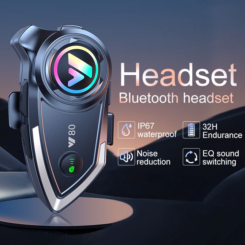 Helmet Bluetooth Headset EQ Sound Effect Heavy Bass and Waterproof