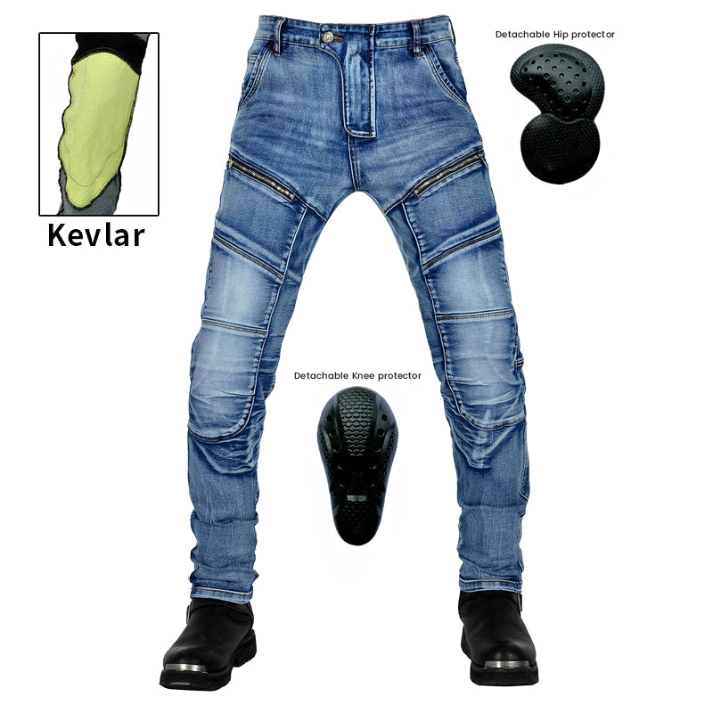 Jean d'équitation en denim stretch K-2 pour moto - Mise à niveau de l'équipement