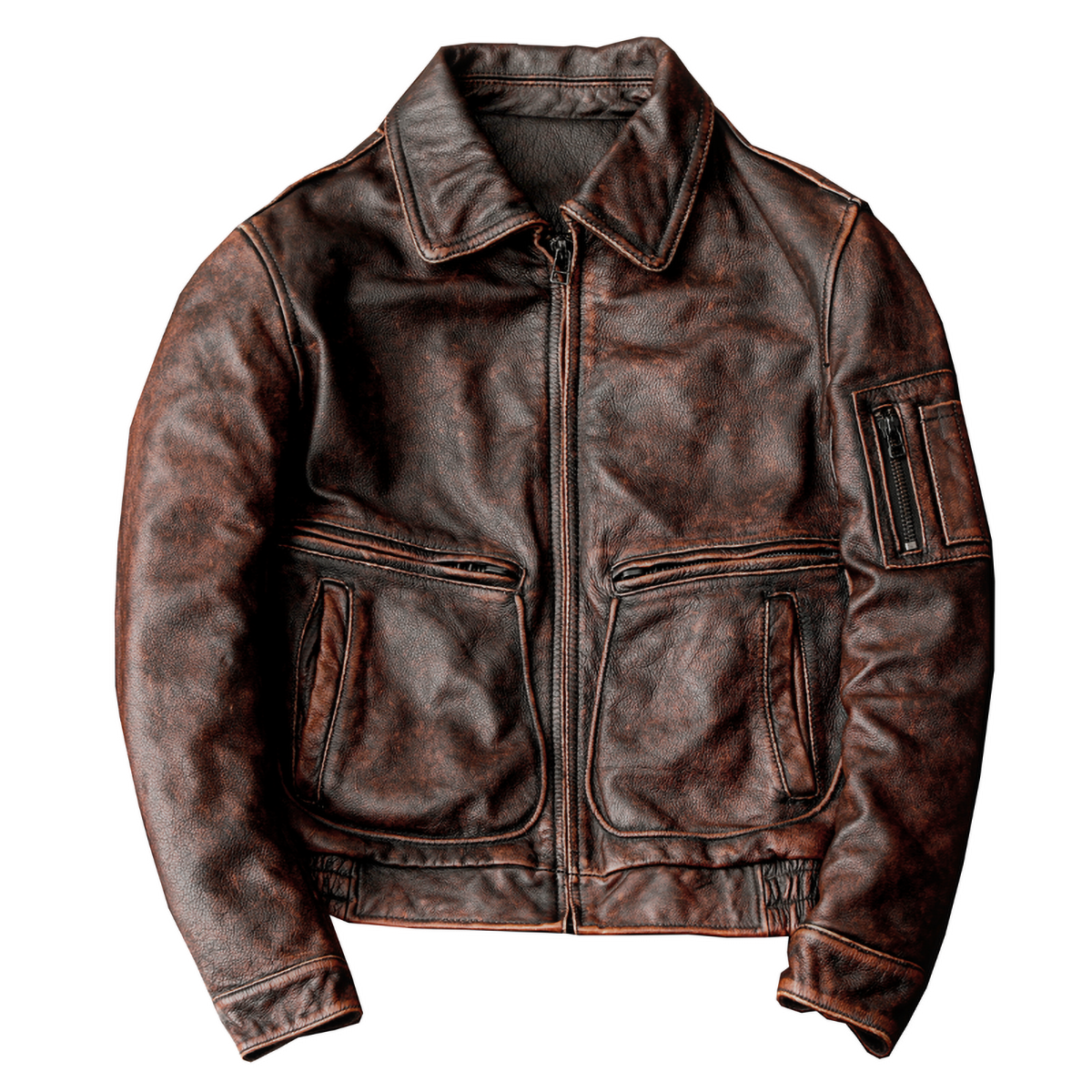 Veste en cuir de moto Air Force 2