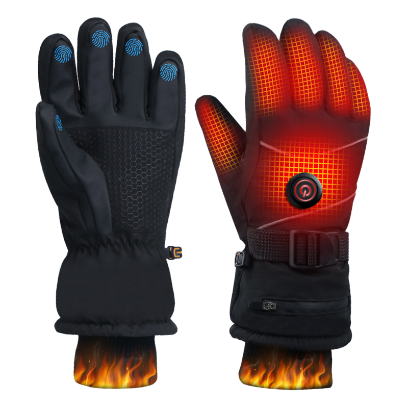 Gants de moto à doublure chauffante électrique rechargeable pour hommes