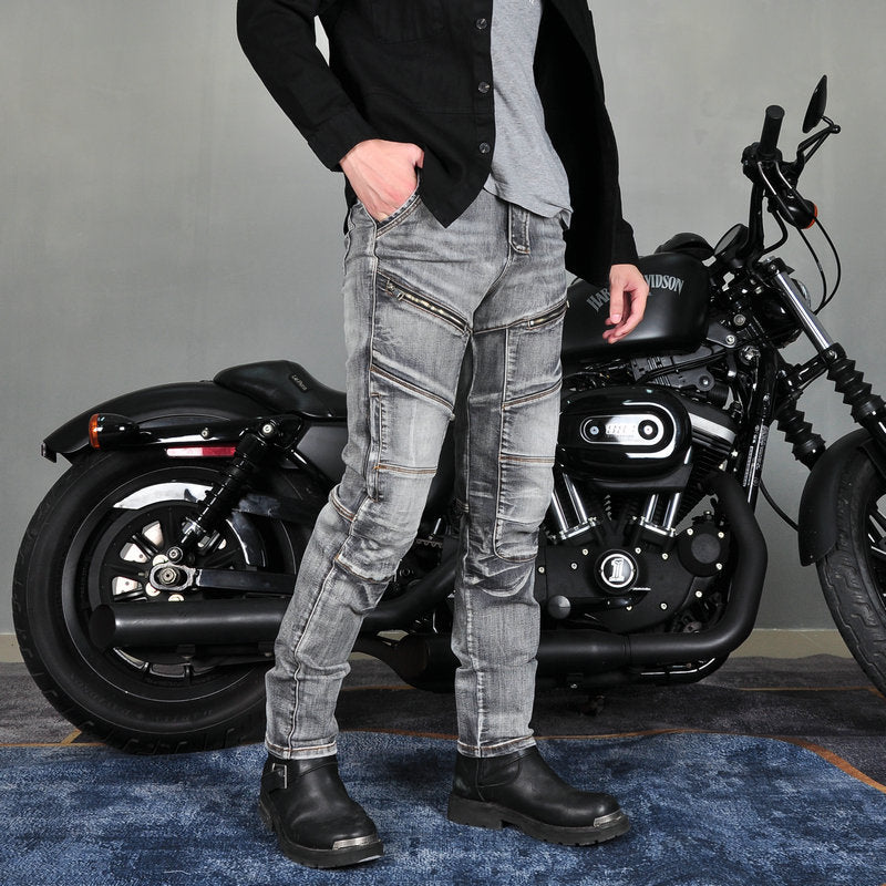 Jean d'équitation en denim stretch K-2 pour moto - Mise à niveau de l'équipement