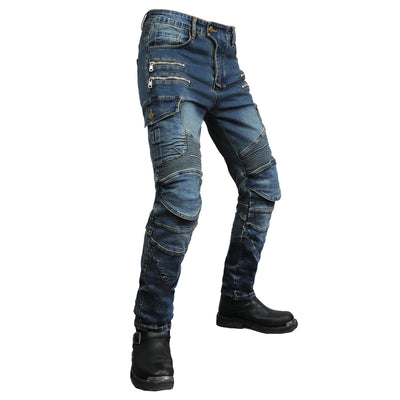 Jean anti-chute tout-terrain en denim pour moto de course