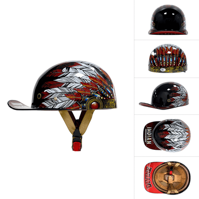 Casquette de baseball de moto toutes saisons, demi-casque