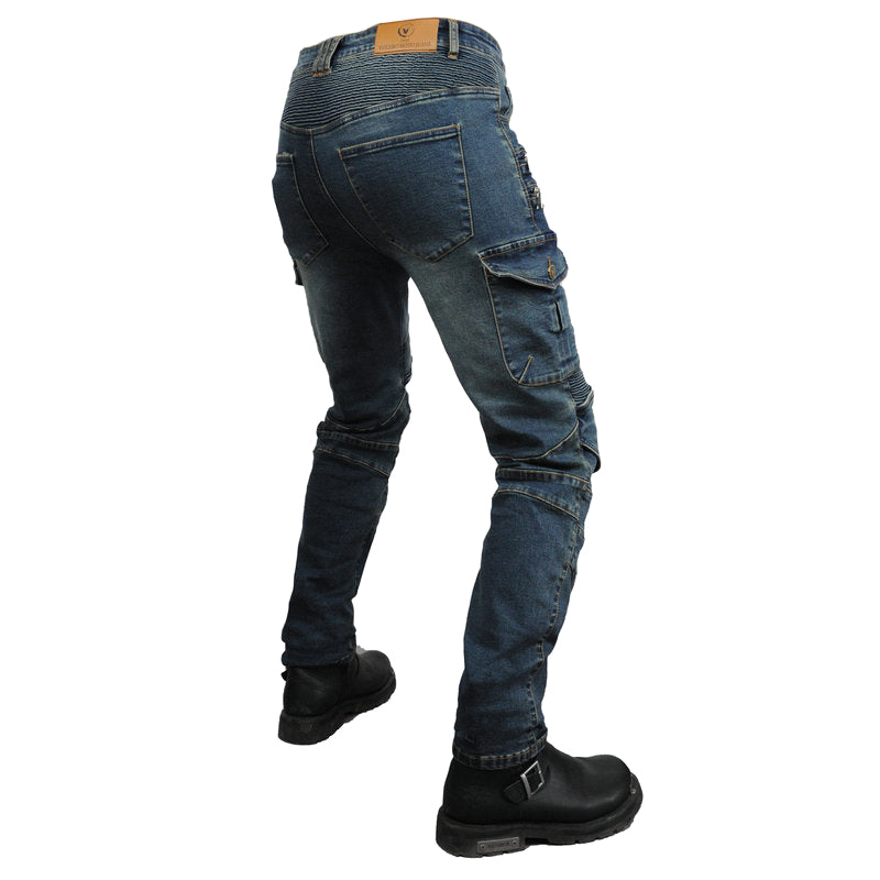 Jean anti-chute tout-terrain en denim pour moto de course