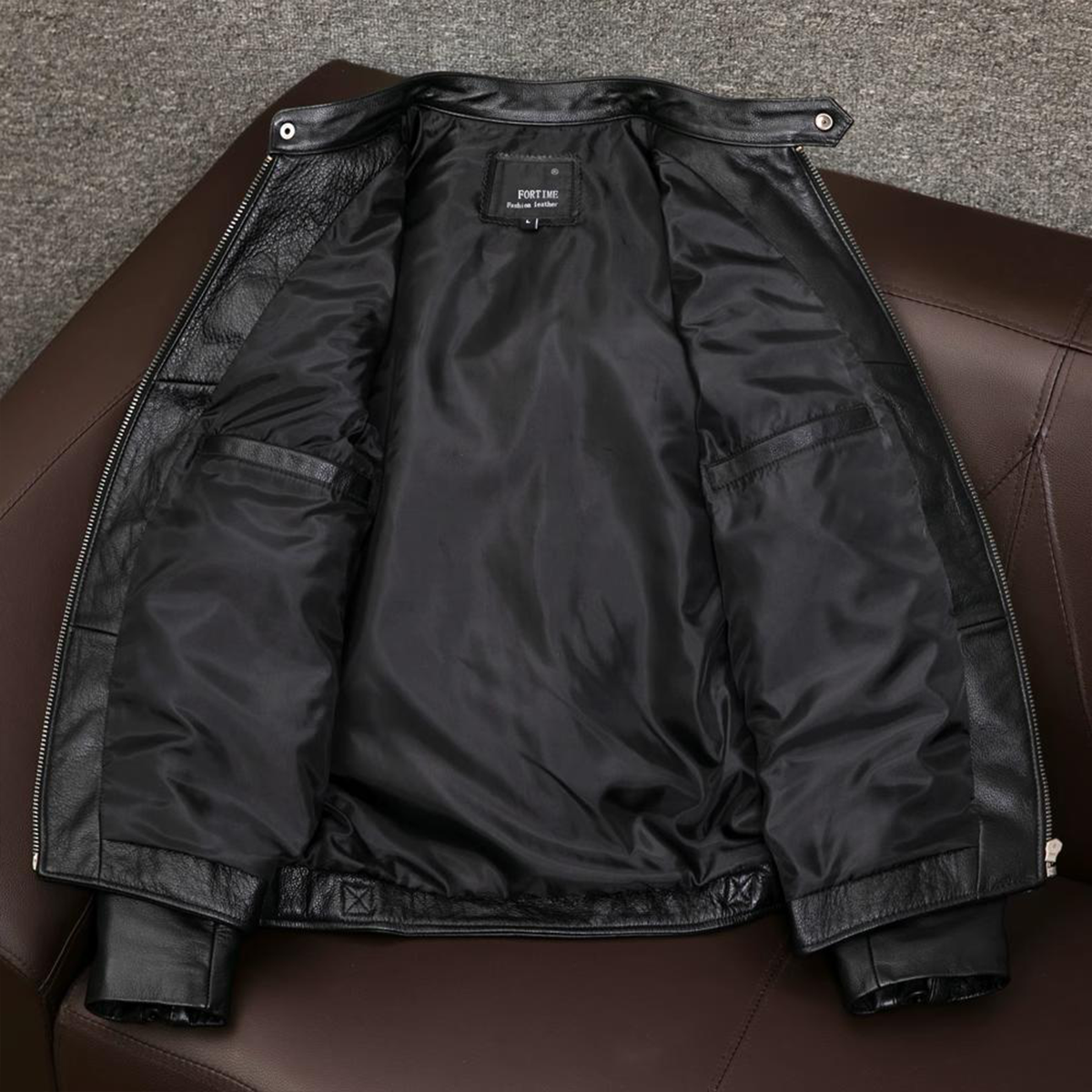 Casual Motorcycle Genuine Leather Jacket