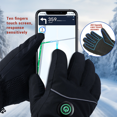 Gants de moto à doublure chauffante électrique rechargeable pour hommes