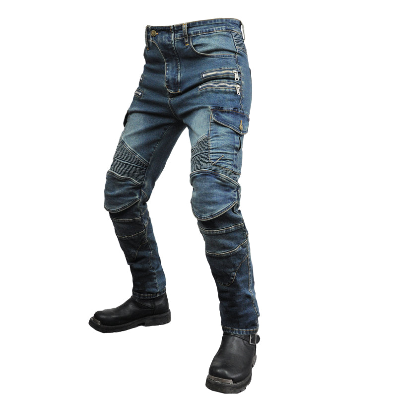 Jean anti-chute tout-terrain en denim pour moto de course