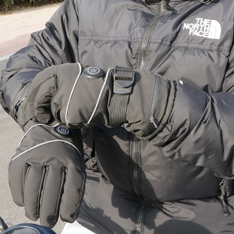 Gants de moto à doublure chauffante électrique rechargeable pour hommes