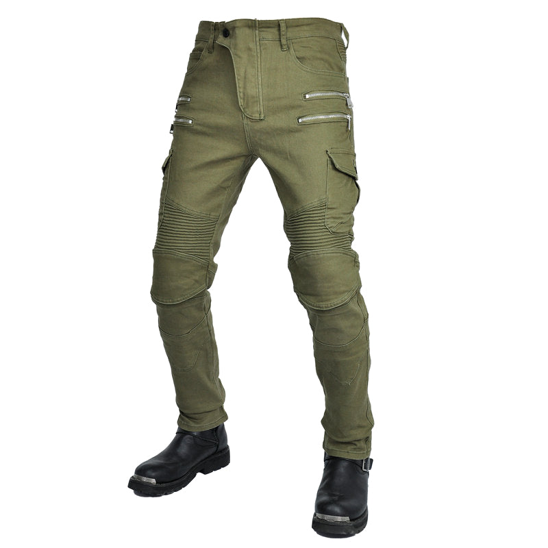 Pantalon antichute tout-terrain en denim de course de moto avec équipement de protection