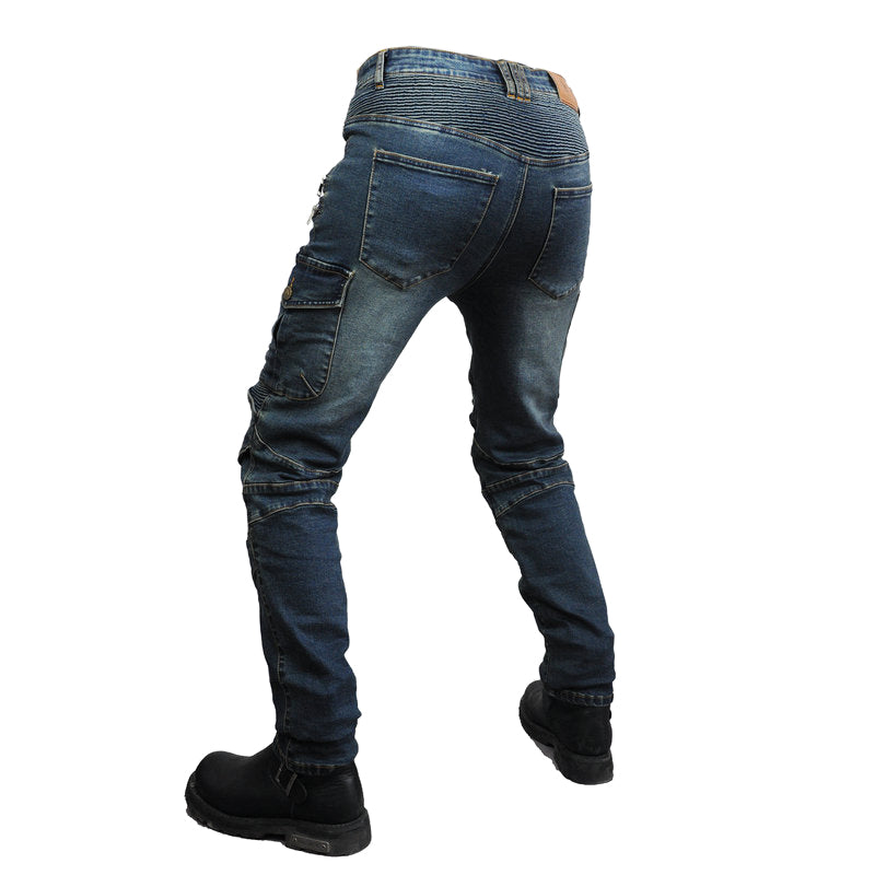 Jean anti-chute tout-terrain en denim pour moto de course