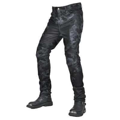 Jean de motard Adventure 4 pour hommes avec protecteur d'armure CE - Camo