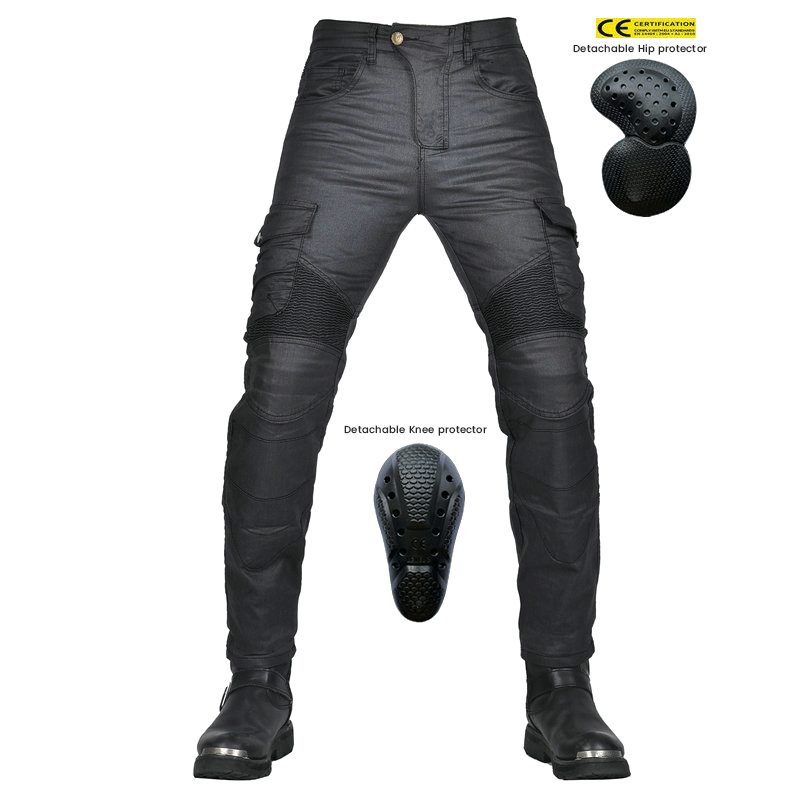 Pantalon de moto enduit multi-poches pour hommes