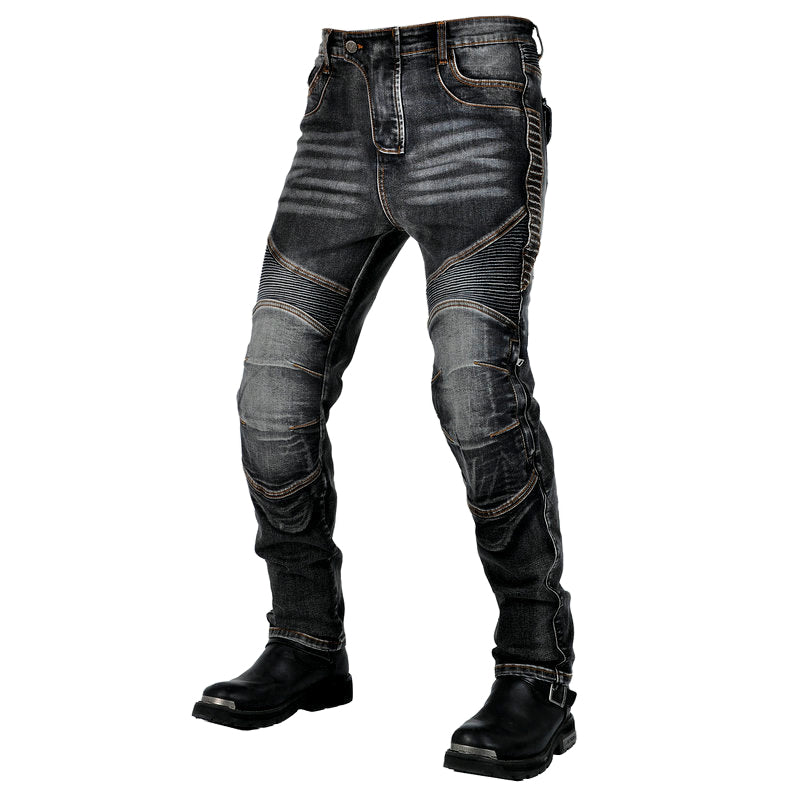 Jean de moto en denim Kevlar pour hommes avec équipement de protection