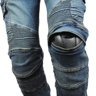 Jean anti-chute tout-terrain en denim pour moto de course