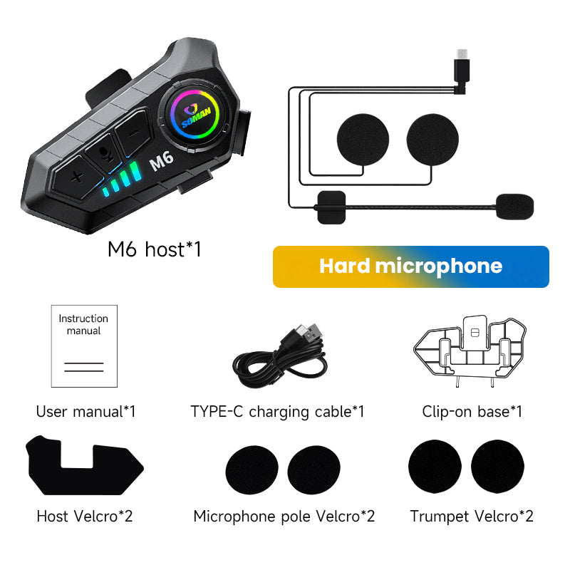 Casque de moto avec réduction du bruit et casque Bluetooth 