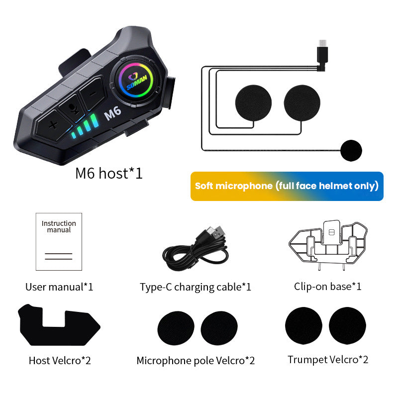 Casque de moto avec réduction du bruit et casque Bluetooth 