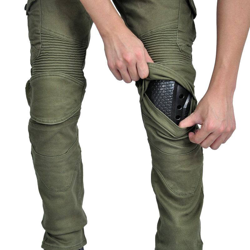 Pantalon antichute tout-terrain en denim de course de moto avec équipement de protection