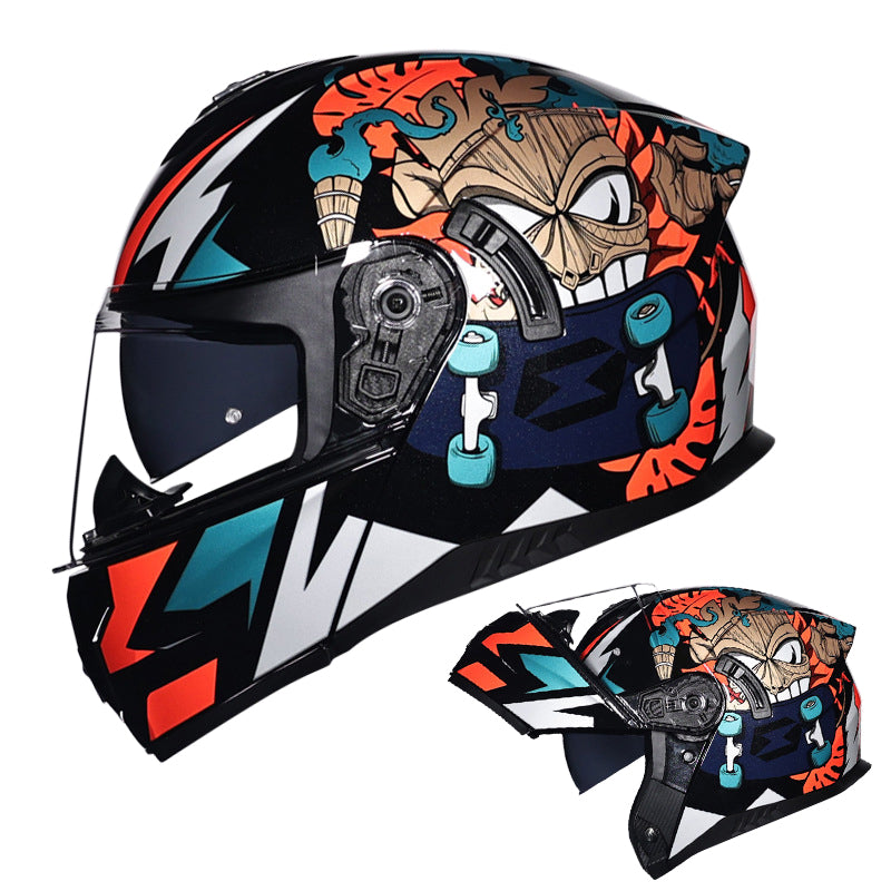 Casque modulaire de moto toutes saisons pour hommes et femmes