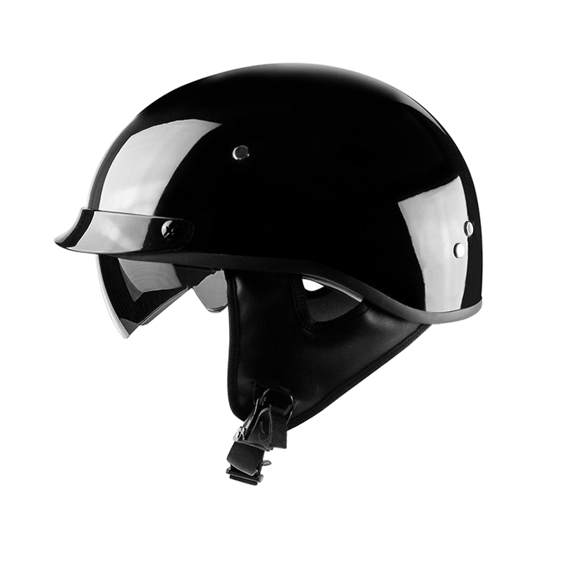 Sun Shield Half Helmet DOT