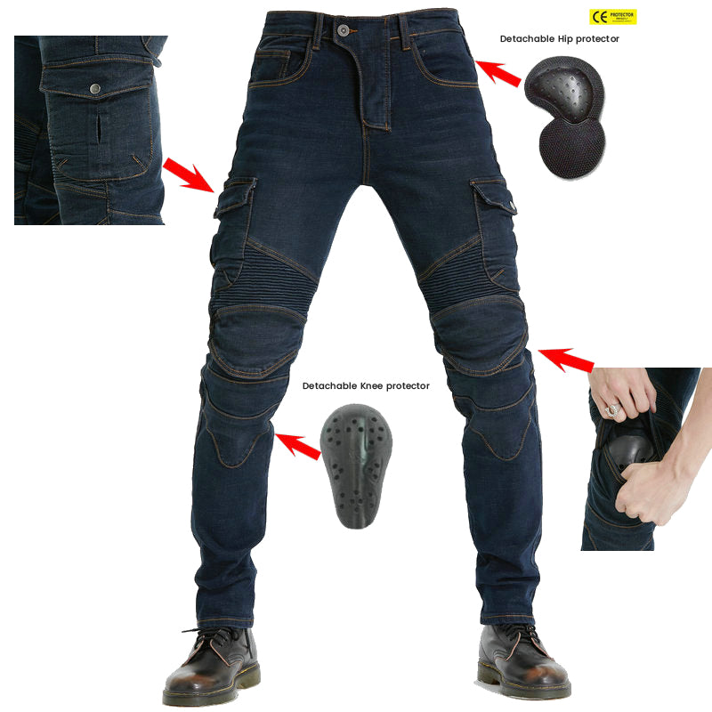 Jean de moto LB1 avec protection de genou et de hanche certifiée CE - Best-seller