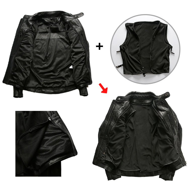 Biker Forward Genuine Leather Motorcycle Jacket