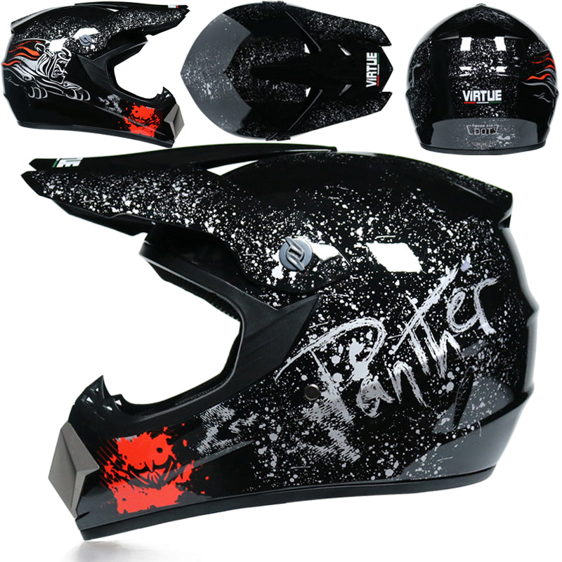 Casque de moto tout-terrain tout temps MX Dirt Bike Racing casque-noir mat 