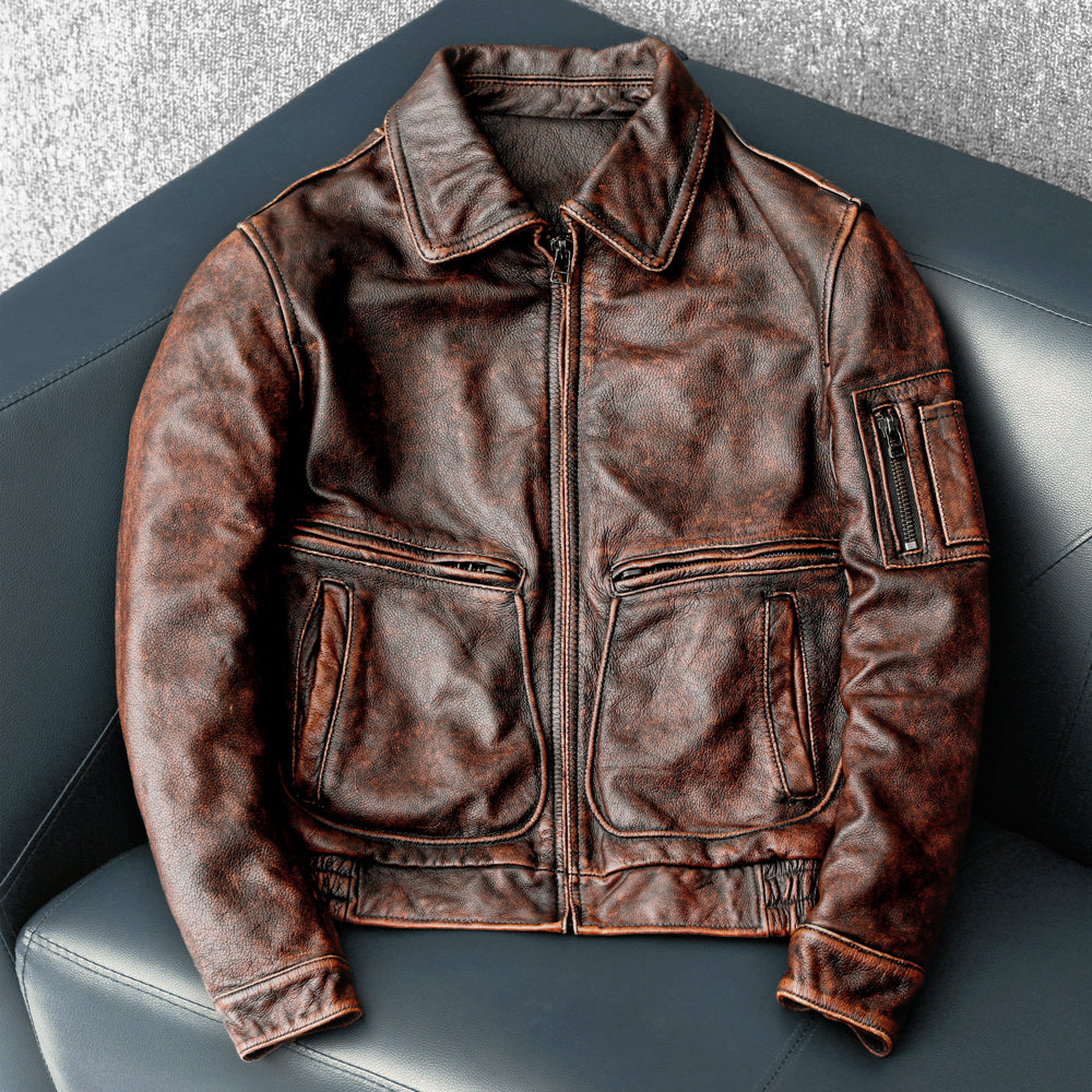 Air Force 2 Motorcycle Leather Jacket