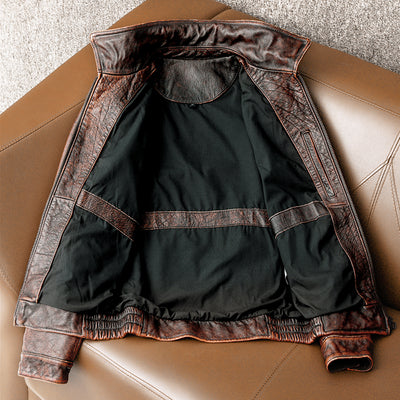 Veste en cuir de moto Air Force 2