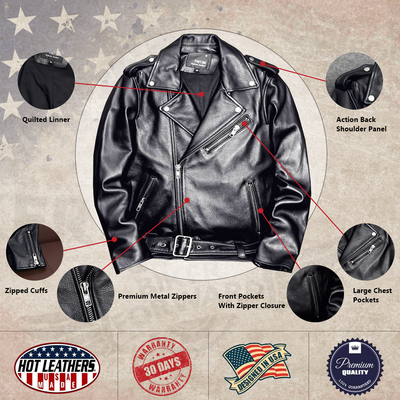 Motorcycle Comfortable Genuine Leather Jacket