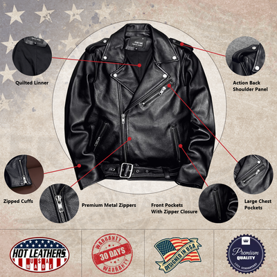 Motorcycle Comfortable Genuine Leather Jacket
