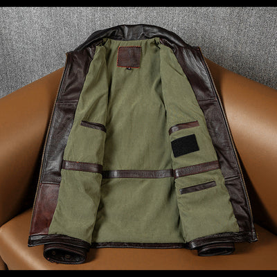 M6 Soft Cowhide Motorcycle Leather Jacket