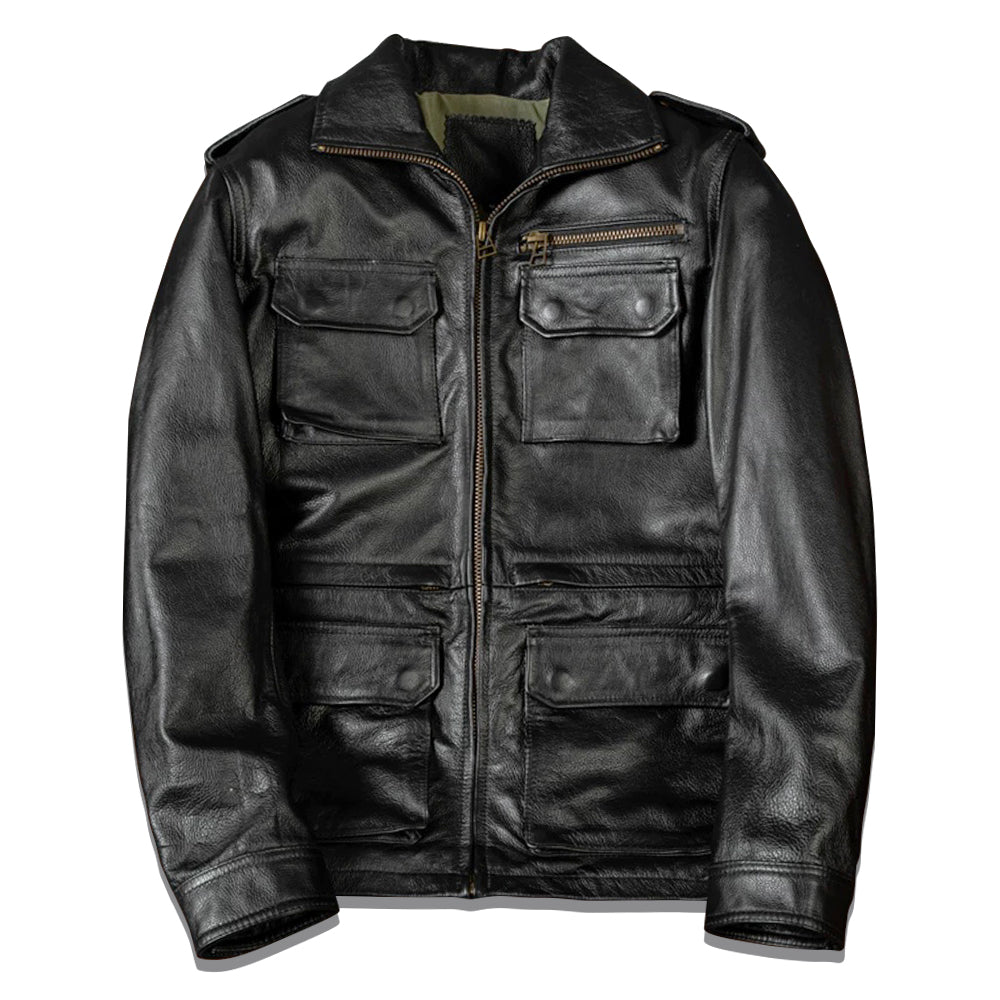 M6 Soft Cowhide Motorcycle Leather Jacket