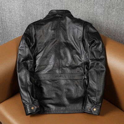 M6 Soft Cowhide Motorcycle Leather Jacket