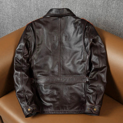 M6 Soft Cowhide Motorcycle Leather Jacket