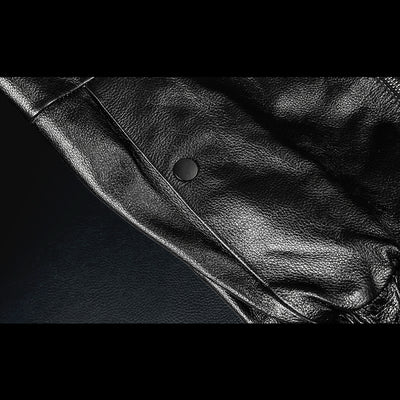 Hooded Black Motorcycle Genuine Leather Jacket